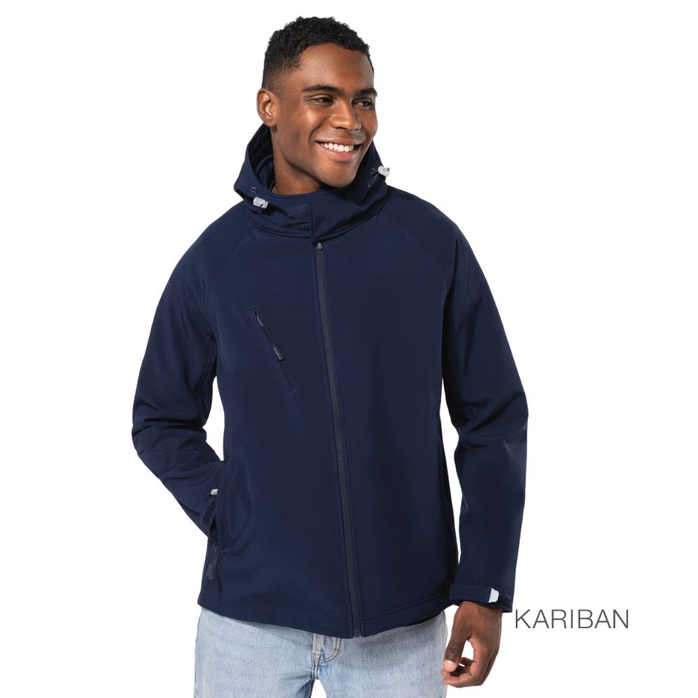 Casaco Softshell capuz amovível Kariban
