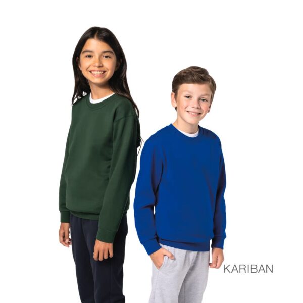 Sweatshirt de criança com decote redondo Kariban