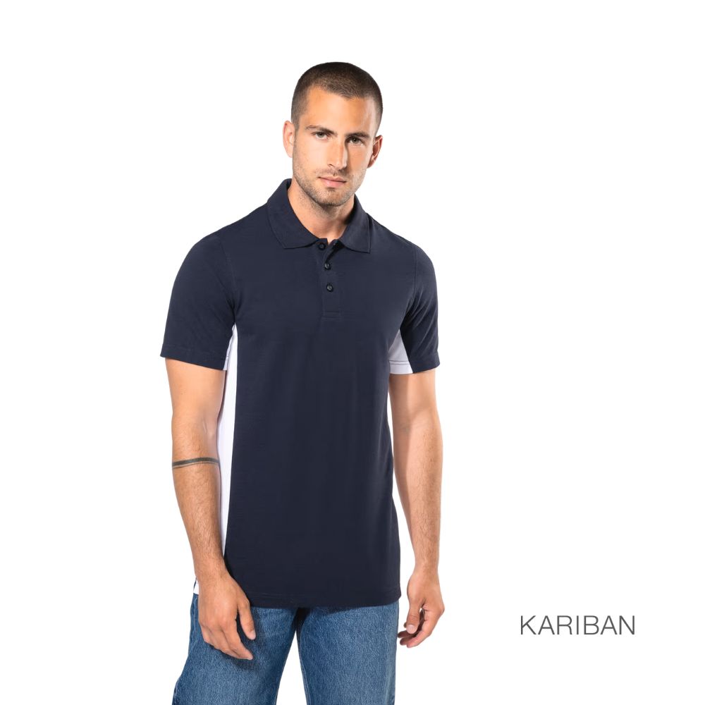 Polo homem bicolor Kariban