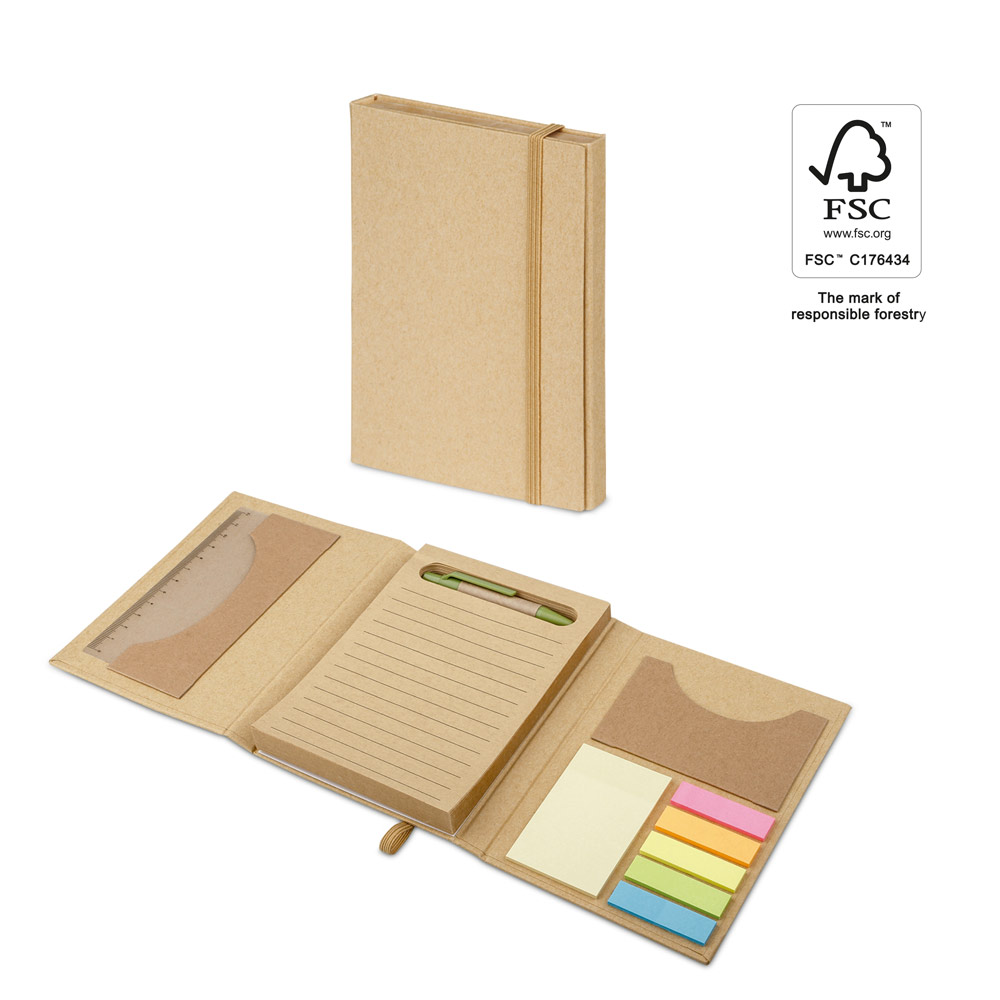 Conjunto de notas adesivas e bloco de notas em cartão Eliot