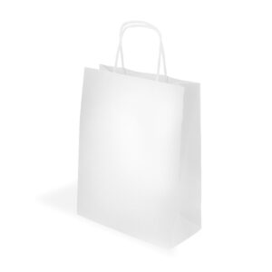Sacos de papel kraft 18 x 24 x 8 cor branco Sacos de papel kraft 18 x 24 x 8