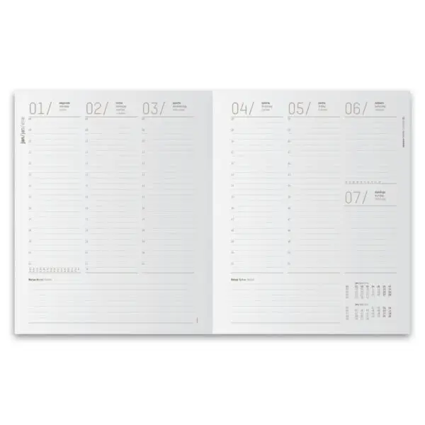 Agenda Secret Semanal Ambar Vintage interior