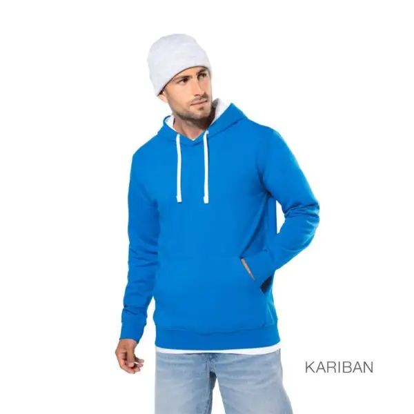 Sweatshirt Homem Capuz Bicolor Kariban