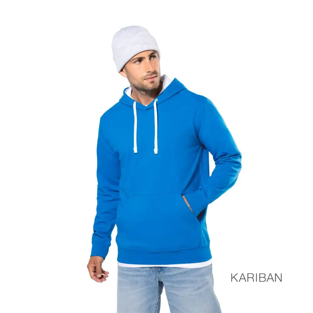Sweatshirt Homem Capuz Bicolor Kariban