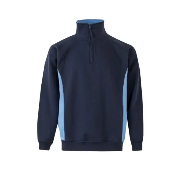 Sweatshirt bicolor com meio fecho Velilla