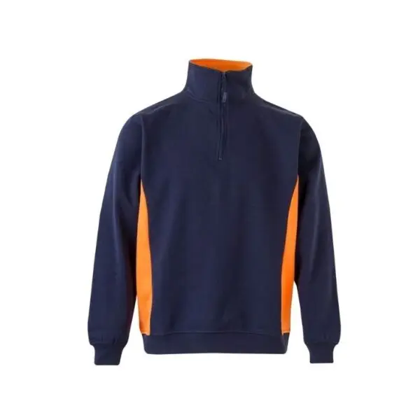 Sweatshirt bicolor com meio fecho Velilla