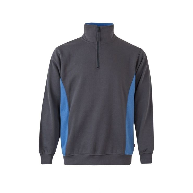 Sweatshirt bicolor com meio fecho Velilla