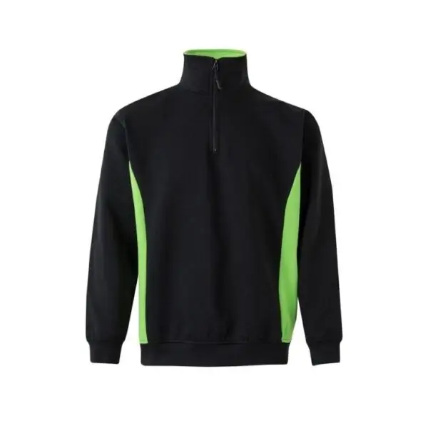 Sweatshirt bicolor com meio fecho Velilla